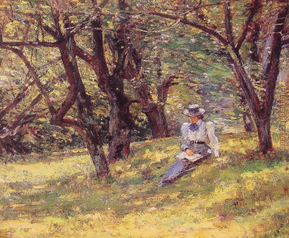 In the Orchard painting - Theodore Robinson In the Orchard art painting